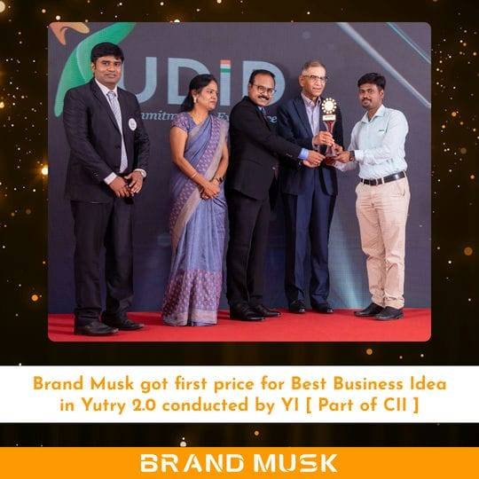 Brand Musk got first prize for Business Idea in Yutry 2.0