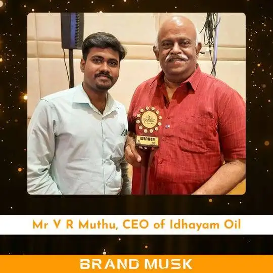 Mr Divakar, Founder of Brand Musk with Mr VR Muthu, CEO of Idhayam Oil