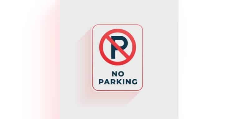 No Parking Board Advertisement